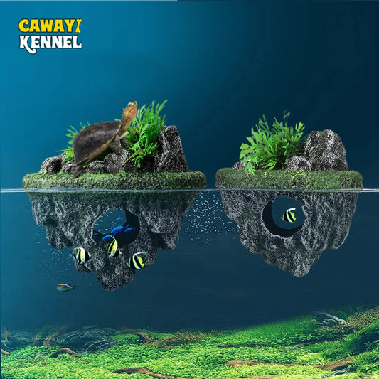 Floating Island Aquarium Decoration